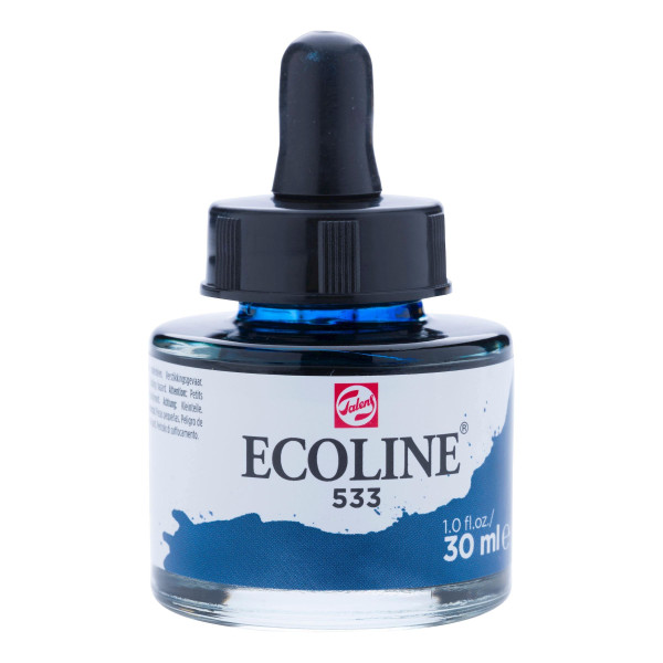 Encre aquarelle Ecoline 30ml 533 Indigo Royal Talens
