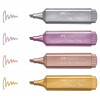 Etui de 4 surligneurs TL 1546 Faber-Castell assortiment métallisé