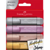 Etui de 4 surligneurs TL 1546 Faber-Castell assortiment métallisé