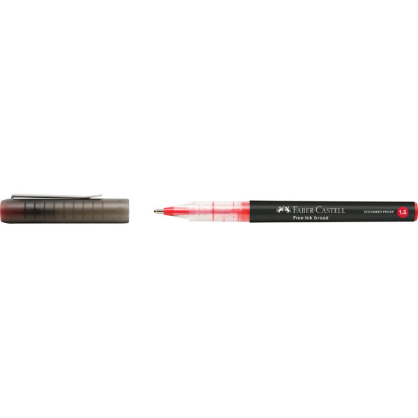 Stylo roller Free Ink Broad 1,5mm rouge Faber-Castell