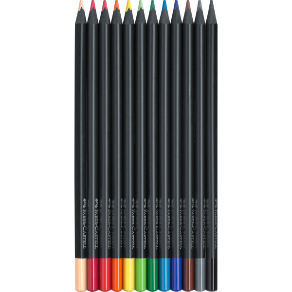Etui de 12 crayons de couleur Black Edition Faber-Castell
