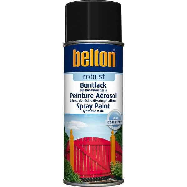 Bombe de peinture Belton Robust RAL 9005 Noir 400ml
