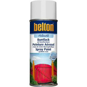 Bombe de peinture Belton Robust RAL 9010 Blanc satiné 400ml