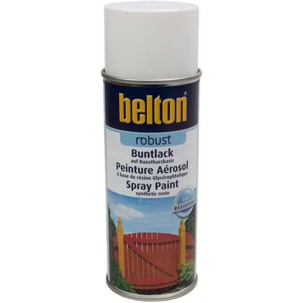 Bombe de peinture Belton Robust RAL 9010 Blanc brillant 400ml