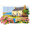 Kit canevas modèle maison bretonne 30 x 40 cm Seg de Paris