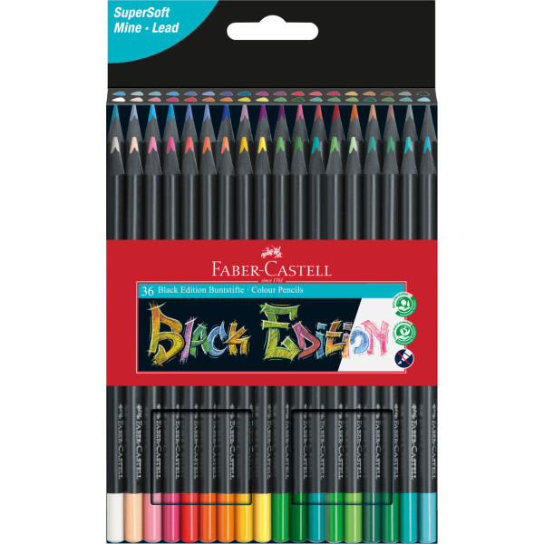 Etui de 36 crayons de couleur Black Edition Faber-Castell