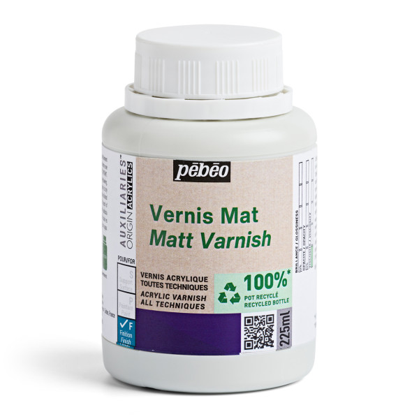 photo-Vernis acrylique - Mat - Transparent - Acrylique, aquarelle, huile - Pébéo Origin - 225ml
