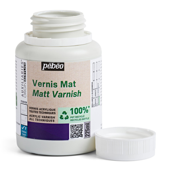 Vernis acrylique - Mat - Transparent - Acrylique, aquarelle, huile - Pébéo Origin - 225ml