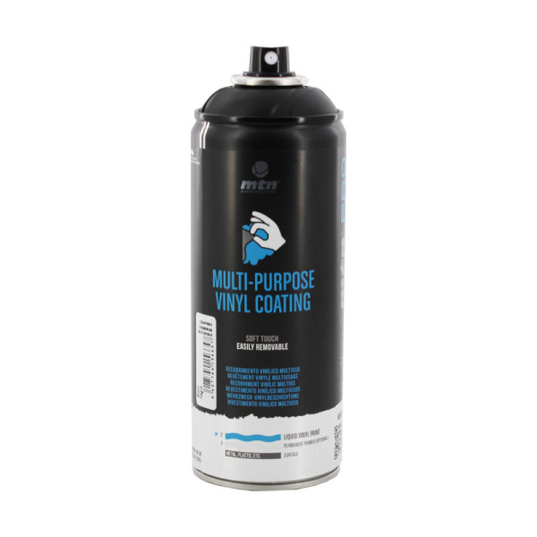Bombe de peinture revêtement vinyle multiusage Noir - 400ml - MTN Pro