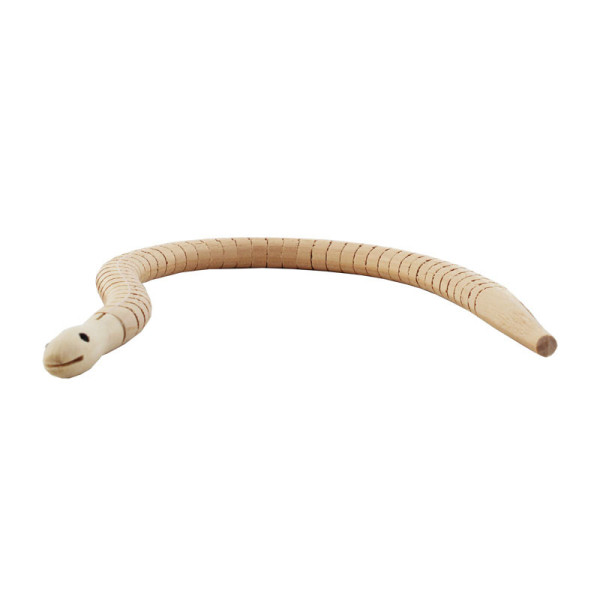Serpent en bois naturel 48 cm
