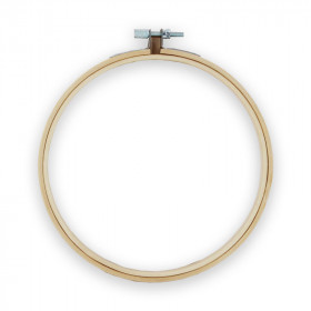 Tambour à broder en bois 16 cm diamètre avec vis de réglage