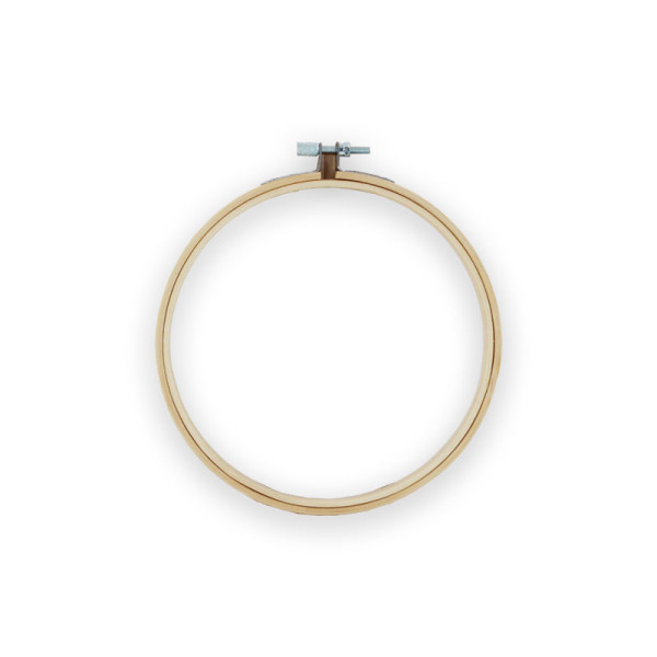 Tambour à broder en bois 11 cm diamètre avec vis de réglage