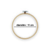 Tambour à broder en bois 11 cm diamètre avec vis de réglage