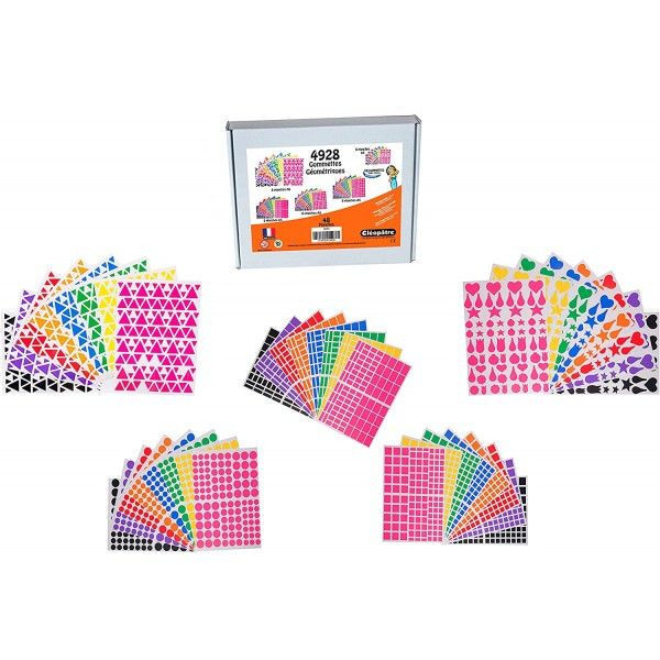 Coffret de gommettes géométriques Cléopâtre 48 planches 4928 pièces