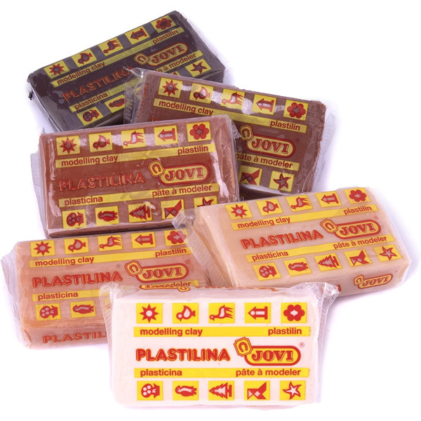 Pâte à modeler Jovi pack de 6 unités de 50 grammes multi cultural