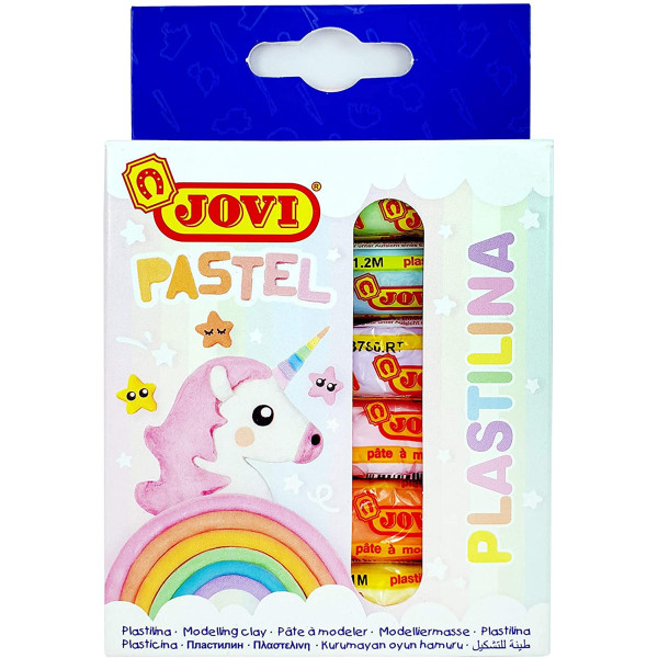 Pâte à modeler Jovi pack de 6 unités de 15 grammes couleurs pastel