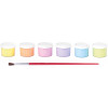 Gouache scolaire Jovi assortiment de 6 pots 35 ml avec pinceau couleurs pastel