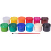 Gouache - Enfant - Scolaire - 12 couleurs vives - Pots de 35ml + pinceau - Jovi