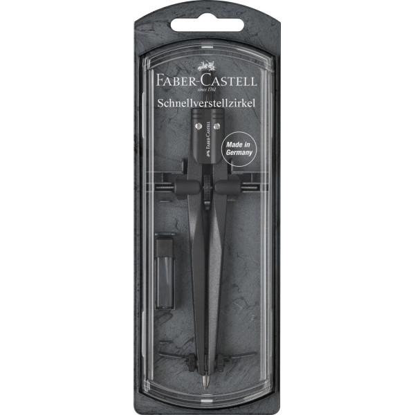 Compas scolaire avec mécanisme de réglage rapide Faber-Castell