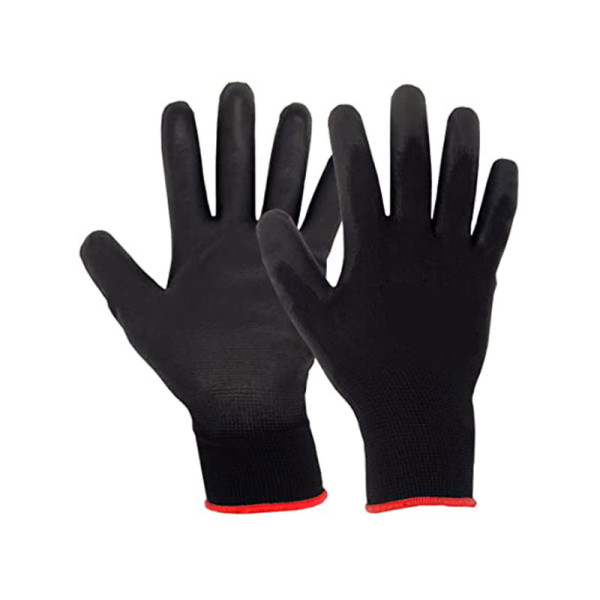 Gants de protection en nylon noir taille M médium