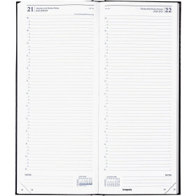 Agenda Journalier 2023 Saturnus 0.111 - 12,8 X 33 Cm - Noir - Brepols