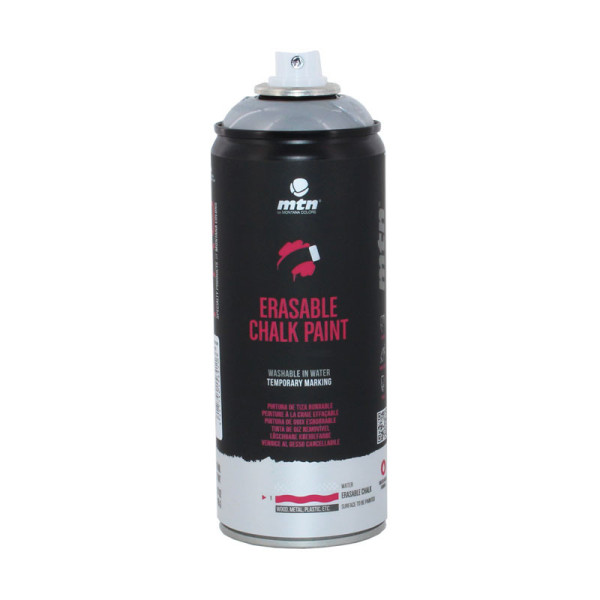 Bombe de peinture à la craie effaçable Chalk - Argent - 400ml - MTN Pro