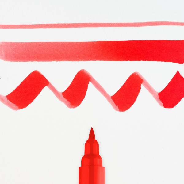 Feutre - Pointe pinceau - Rouge écarlate - 334 - Aquarellable - Ecoline Talens