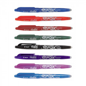 Lot de 8 stylos FriXion Ball pointe moyenne 0.7mm assortiment Pilot