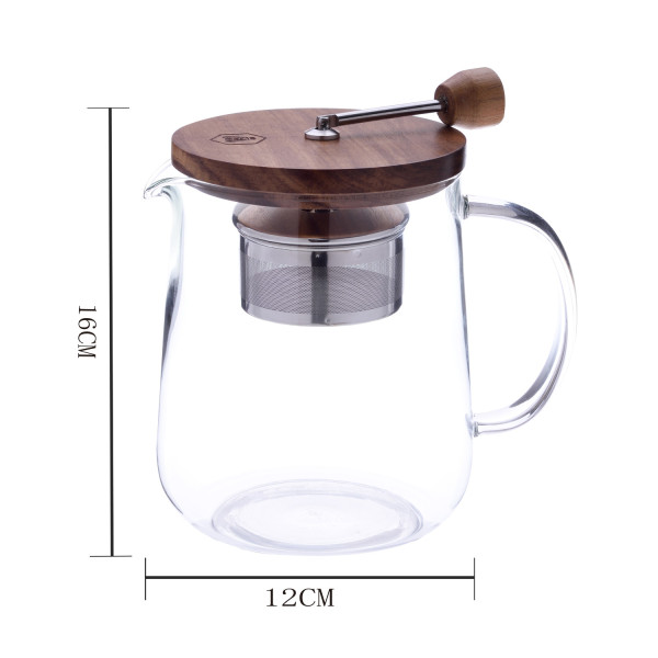 Théière en verre avec infuseur Laguiole