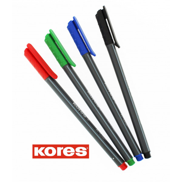 Etui De 4 Feutres K-Liner 0.4Mm Corps Triangulaire - Kores pas cher