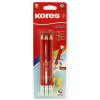 Lot de 3 crayons graphite + 1 taille-crayon gratuit - Mine HB - Kores
