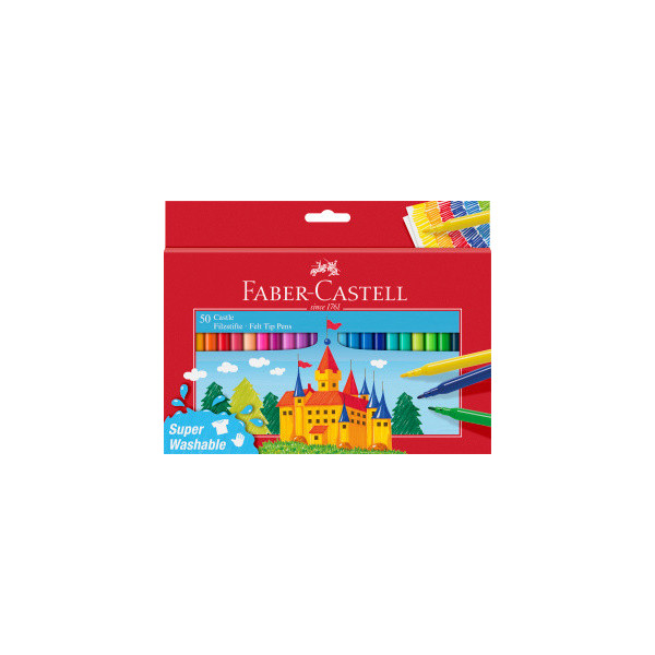 Boîte de 50 feutres de couleur Faber-Castell Château