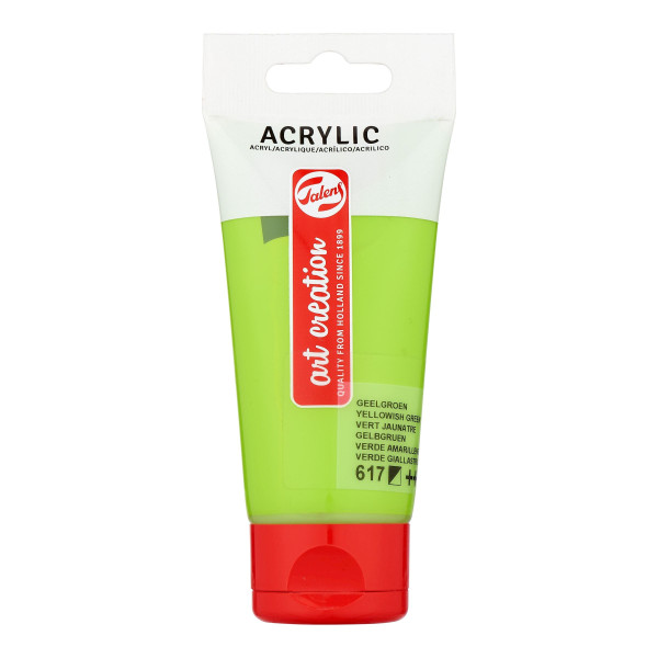 photo-Tube de peinture acrylique Art Creation Talens 75ml vert jaunâtre