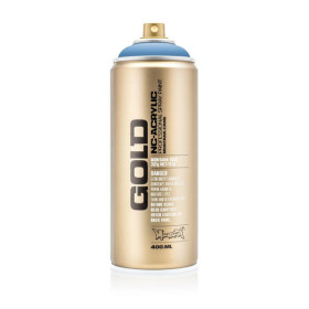 photo-Bombe de peinture - Gold - Acrylique - Denim stonewashed - CL5220 - 400ml - Montana Cans