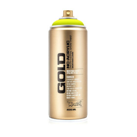 photo-Bombe de peinture - Gold - Acrylique - Flash yellow - F1000 - 400ml - Montana Cans