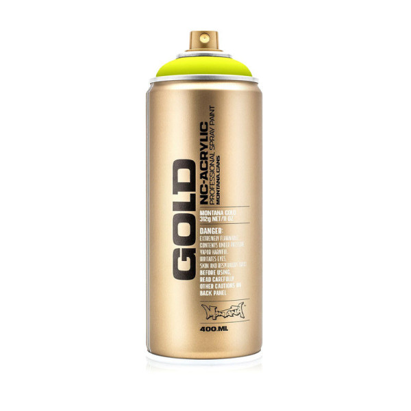 photo-Bombe de peinture - Gold - Acrylique - Flash yellow - F1000 - 400ml - Montana Cans