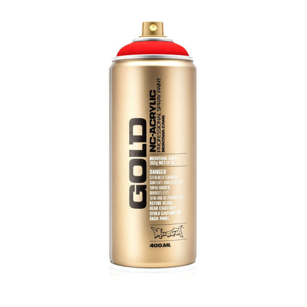 photo-Bombe de peinture - Gold - Acrylique - Rouge feu - F3000 - 400ml - Montana Cans