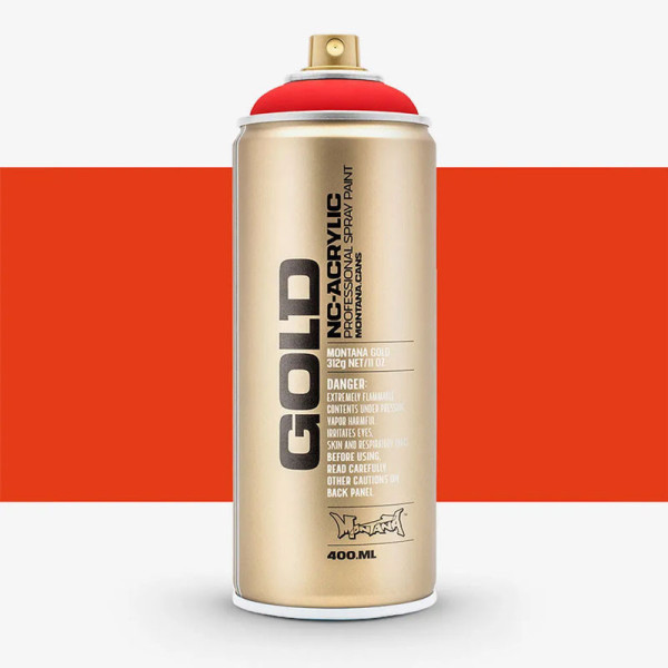 Bombe de peinture - Gold - Acrylique - Rouge feu - F3000 - 400ml - Montana Cans