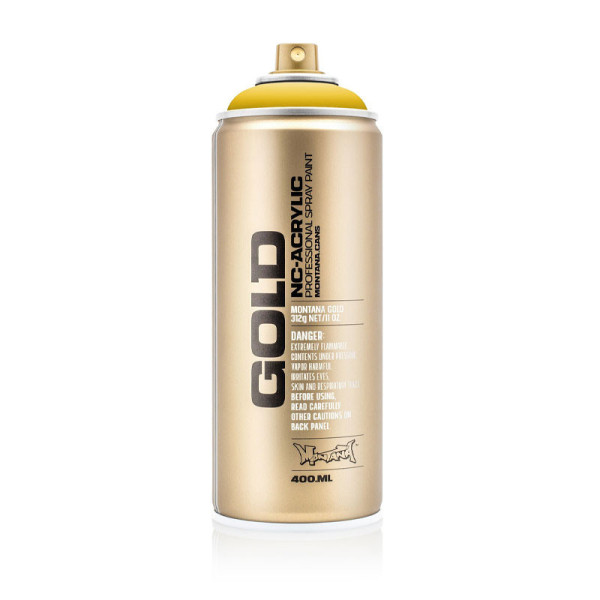 photo-Bombe de peinture - Gold - Acrylique - Banana - G1030 - 400ml - Montana Cans
