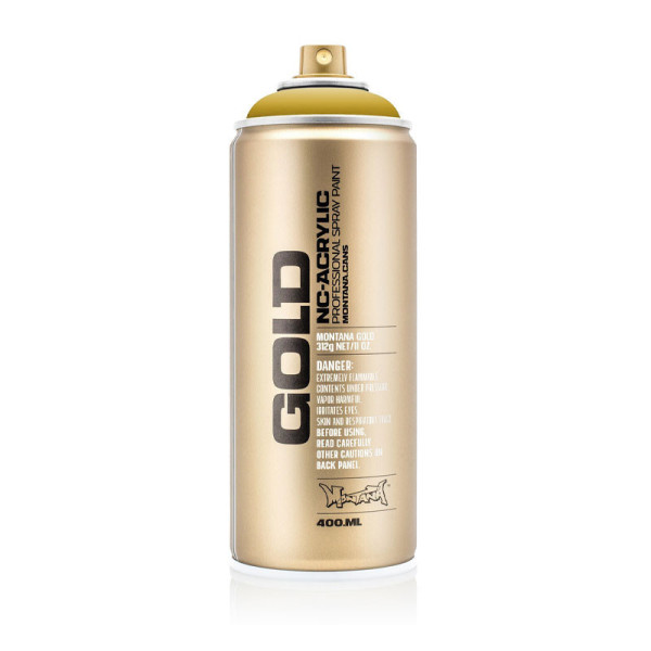 photo-Bombe de peinture - Gold - Acrylique - Curry - G1050 - 400ml - Montana Cans