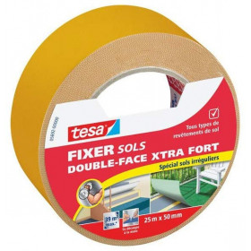 Ruban adhésif extra fort double face sols irréguliers 25m x 50mm