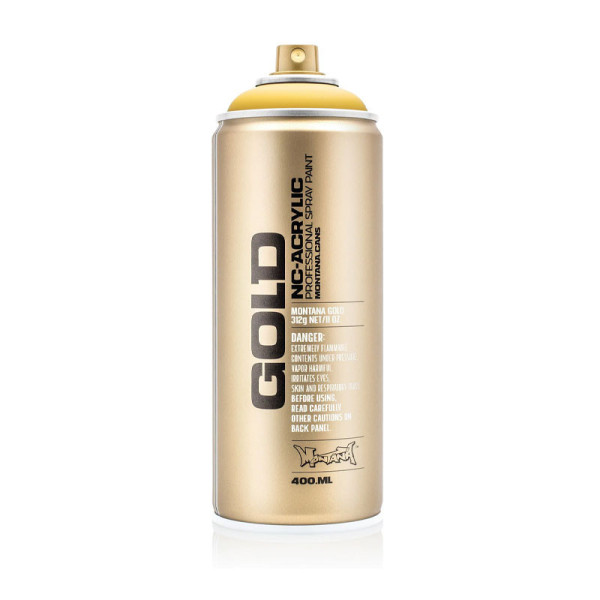 photo-Bombe de peinture - Gold - Acrylique - Yellow submarine - G1210 - 400ml - Montana Cans