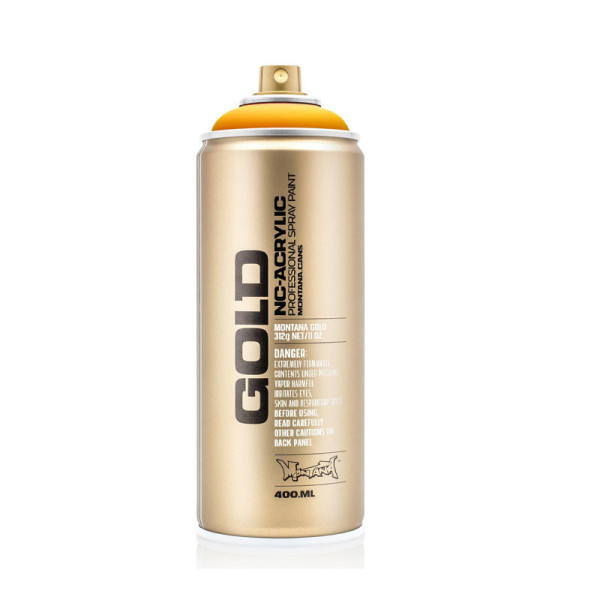 photo-Bombe de peinture - Gold - Acrylique - Yolk - G1230 - 400ml - Montana Cans