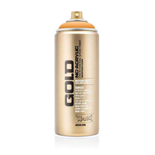 photo-Bombe de peinture - Gold - Acrylique - Blast orange - G2030 - 400ml - Montana Cans