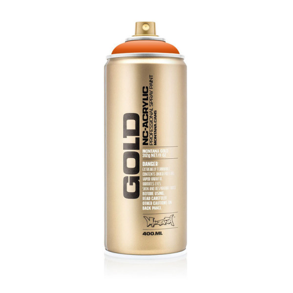 photo-Bombe de peinture - Gold - Acrylique - Pure orange - G2080 - 400ml - Montana Cans