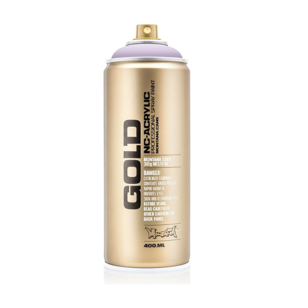 photo-Bombe de peinture - Gold - Acrylique - White lilac - G4100 - 400ml - Montana Cans