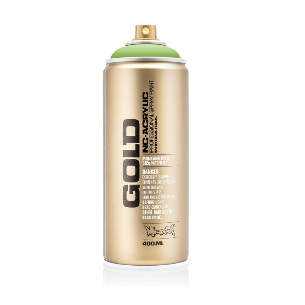 photo-Bombe de peinture - Gold - Acrylique - Green apple - G6020 - 400ml - Montana Cans