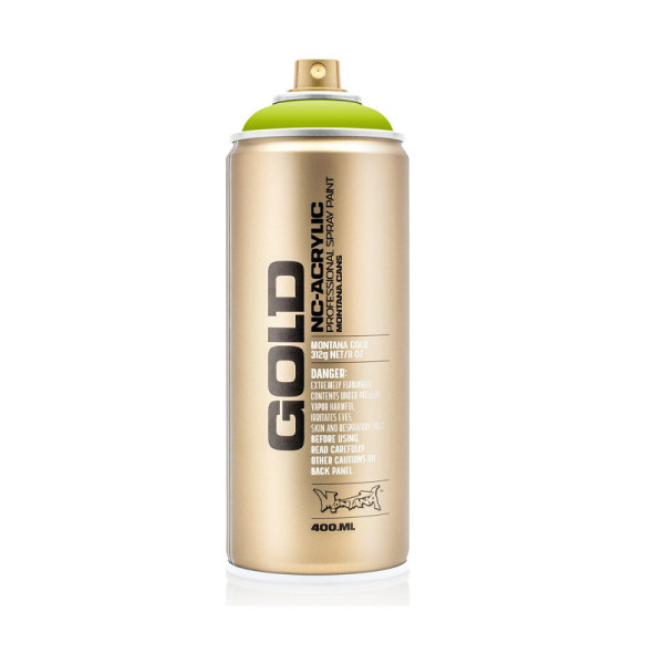 photo-Bombe de peinture - Gold - Acrylique - Lime - G6030 - 400ml - Montana Cans