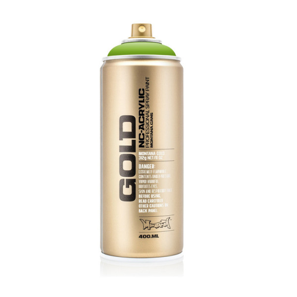 photo-Bombe de peinture - Gold - Acrylique - Lawn green - G6040 - 400ml - Montana Cans