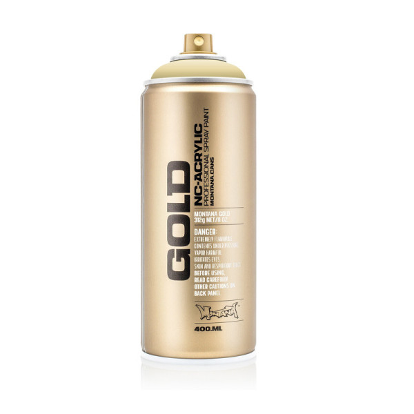 photo-Bombe de peinture - Gold - Acrylique - Sahara yellow - G8010 - 400ml - Montana Cans